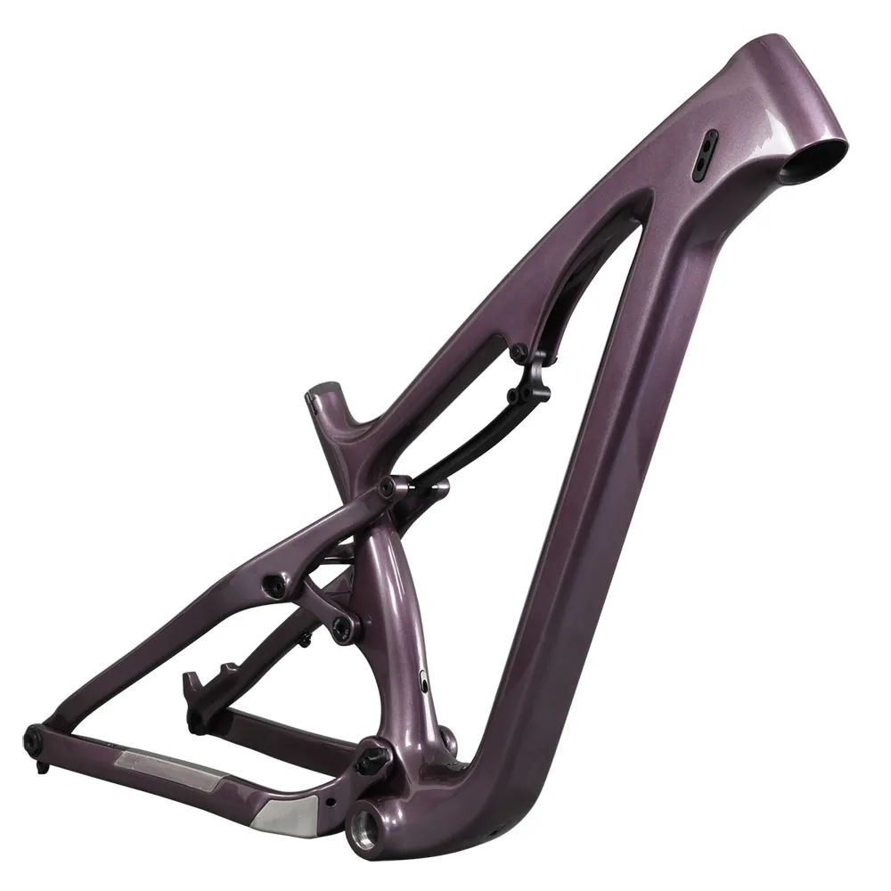 Icanbikes snow bike 26ER full suspension carbon fat bike frame 200x51 rear shock 120mm travel SN04 size 16 18 20 inch