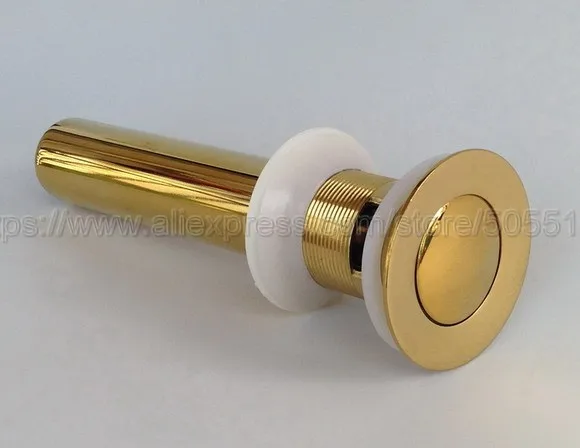 

Bathroom Accessaraies Gold Color Brass Finish Sink Vanity Pop Up Drain with Overflow zsd038