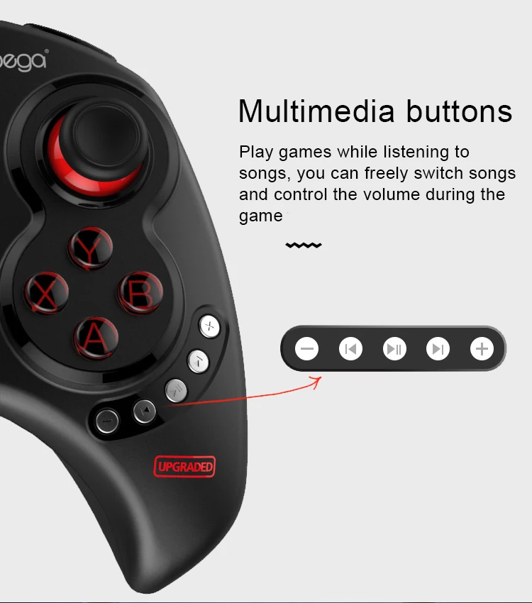 Ipega gamepad pg9023s bluetooth joystick for 8.4 inch pc хiaomi tv box android (black)