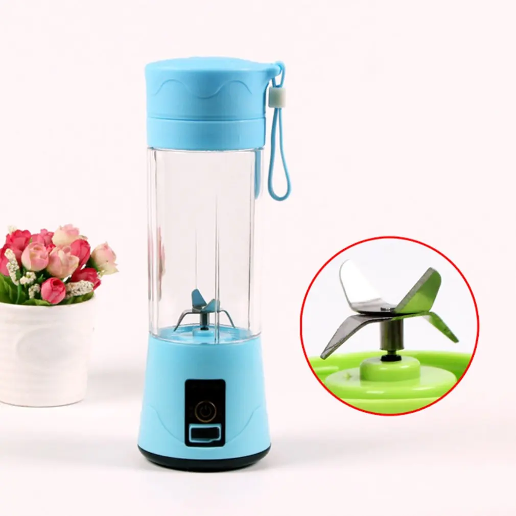 

Mini Juicer Portable Multi-Function Usb Charging Juice Cup Fruit Electric Juice Mixing Cup Professional 4 Blades