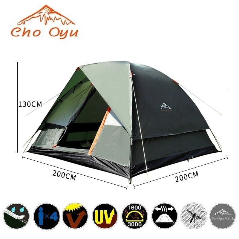3-4 Person Windbreak Camping Tent Dual Layer Waterproof Pop Up Open Anti UV Tourist Tent For Outdoor Hiking Beach Travel Camping (5).jpg