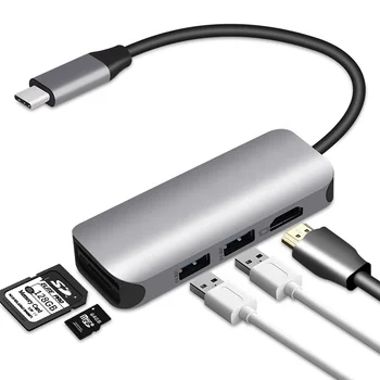 

High Quality Type-C USB Hubs 2/5/6/11 in 1 USB HUB Station USB 3.0 Adapter for MacBook TF SD Reader Port Type C HUB