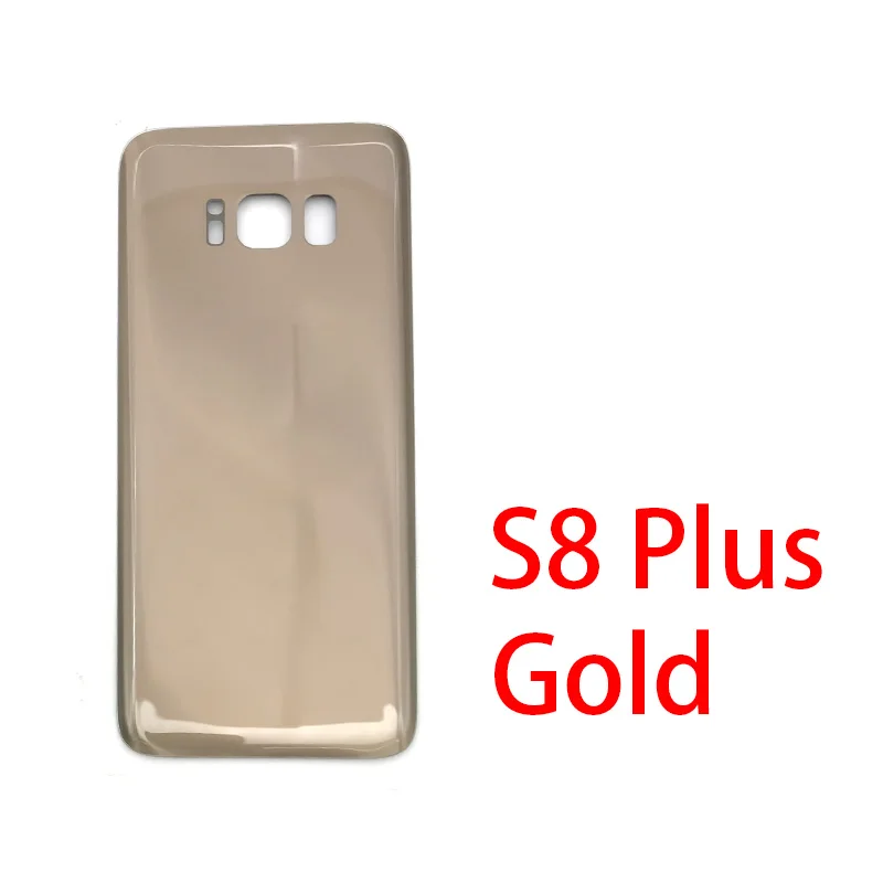 S8 Plus Gold Задняя стеклянная крышка для samsung Galaxy S8 S8 Plus G9500 G9550 корпус батарейного отсека задняя крышка - Цвет: S8 Plus Gold