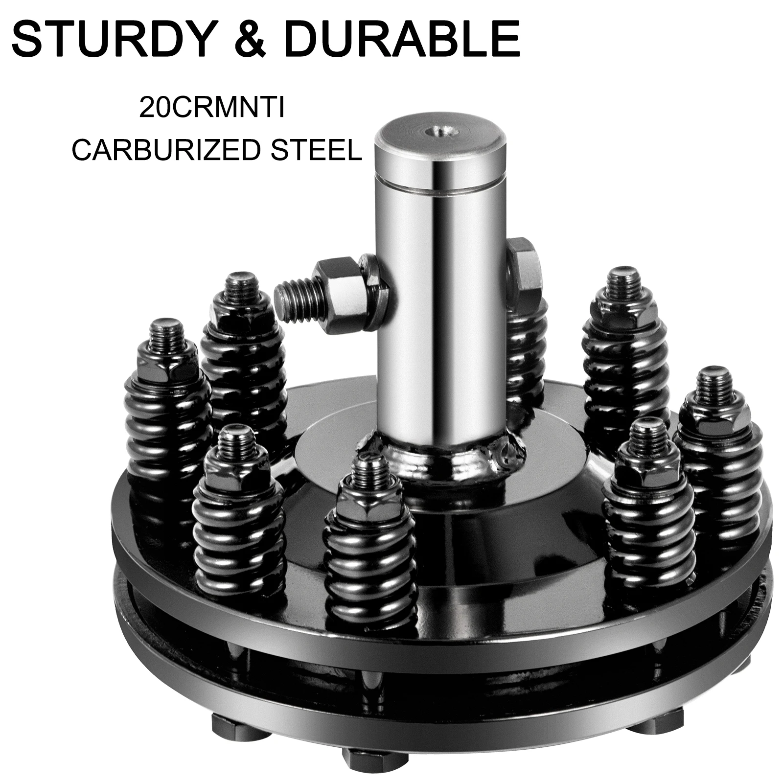 SucceBuy 1-3/8 In Round PTO Adjustable Slip Clutch Black Smooth Ends 900NM 20-55 Horse Power Used for Protection PTO Slip Shafts