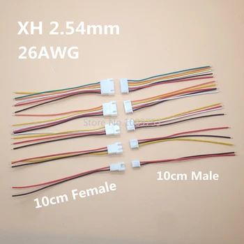 

10pcs XH2.54 Female Male 2/3/4/5/6 Pin Pitch Wire Cable Connector 2.54mm XH Plug Male & Female Battery Charging Cable 26AWG