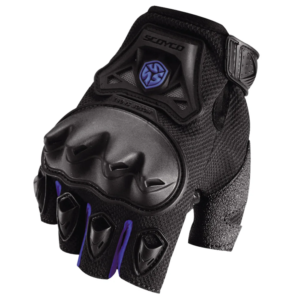SCOYCO мотоциклетные перчатки летние дышащие Guantes Moto Перчатки сенсорные Мотоциклетные Перчатки мотокросса внедорожные гоночные перчатки - Цвет: MC29D Blue