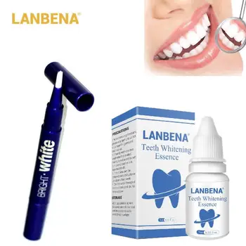 

LANBENA 10ml Liquid Teeth Whitening Essence Brighten White Pen Gel Cotton Swabs Oral Hygiene Cleaning Remove Plaque Stain TSLM1