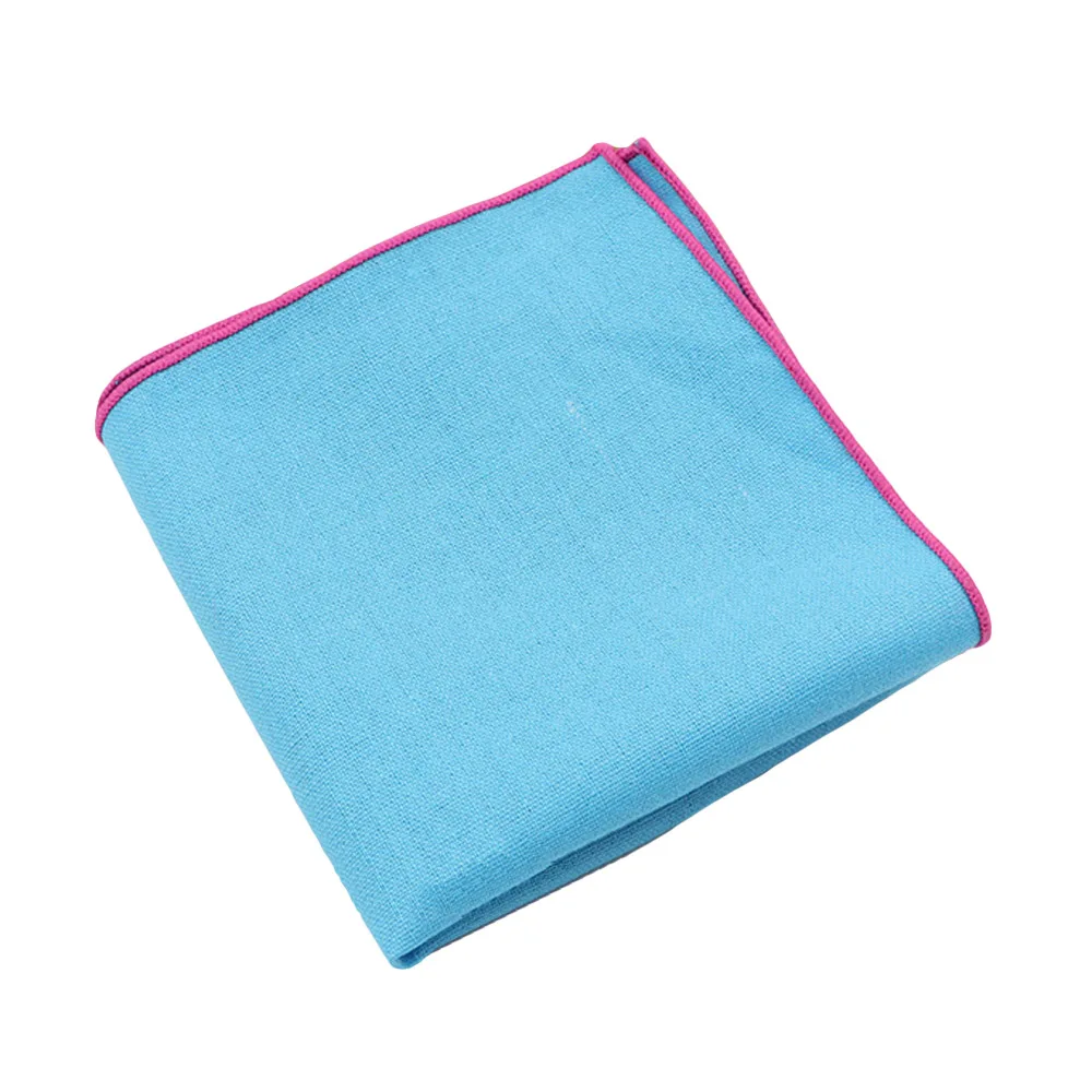 Light Blue Мужской сплошной цвет льняной хлопок Свадебный квадратный Карманный носовой платок Вечерние - Цвет: Light Blue