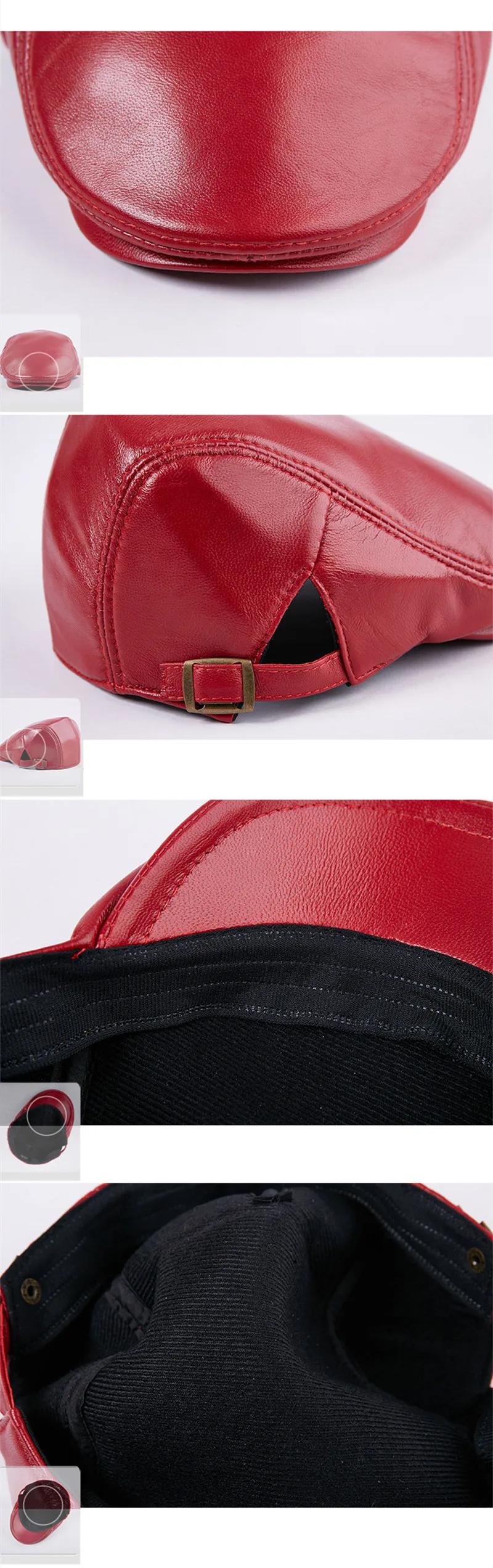 SILOQIN шляпа из натуральной кожи Snapback унисекс осень-зима новые береты из овечьей кожи с регулируемой костью для отдыха, сохраняющая тепло шапка