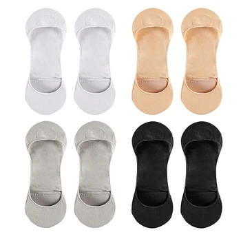 

Fashion No Show Socks Hidden Invisible Elastic Plain Cotton Boat Sock Breathable
