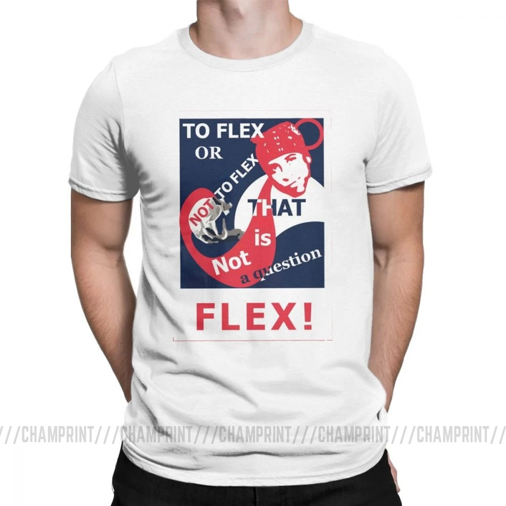 To Flex Or Not To Flex That Is A Question футболка для мужчин Ricardo Milos Эстетическая Vaporwave забавные хлопковые футболки подарок идея Топы - Цвет: Белый