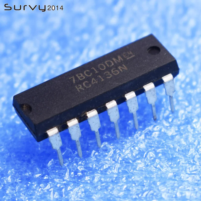 

1/5 RC4136N DIP-14 QUAD GENERAL Use IC Operational Amplifier Electronics Electronics Compatibility Board