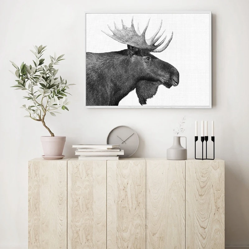 Forest-Animal-Moose-Farmhouse-Wall-Art-Canvas-Poster-Print-Black-White-Photography-Retro-Wall-Picture-Farm (1)