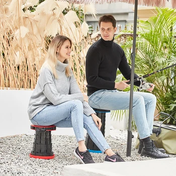 

NEWS Retractable Stool Folding Chiar Portable Stool Folding Chair Camping Stool Convenient Fishing Chair ottoman stool