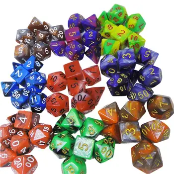 

DIY Crystal Epoxy Mold Dice Fillet Shape Multi-spec Digital Game Silicone Mould M4YF