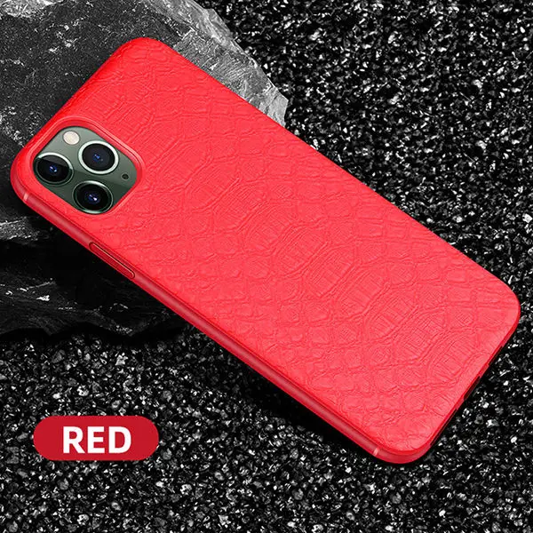 Магнитный крокодиловая Текстура кожаный чехол для телефона для iPhone 11Pro Max XR X XS MAX 8 7 6S Plus бизнес ультра тонкий анти-осенний чехол - Цвет: T3