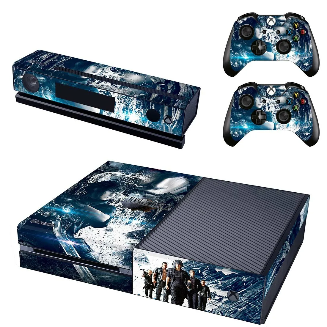 Final Fantasy наклейка на кожу полное покрытие для Xbox One консоли и Kinect и 2 контроллера для Xbox One Наклейка на кожу
