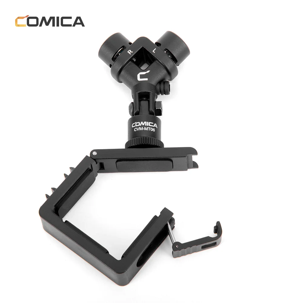 Comica cvm-mt06 XY стерео микрофон для DJI OSMO Карманный кардиоидный конденсаторный микрофон с оригинальным USB-C до 3,5 мм микрофонный адаптер