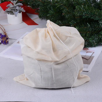 

Reusable Cotton Food Filter Bag Nut Milk Bag Squeeze Juice Grid Mesh Filter Sieve Cold Brew Coffee Filter 30*40cm