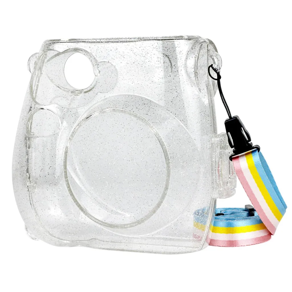 

Glitter Transparent Crystal Camera Bag Shoulder Messenger Bags Camera Case for Fujifilm Instax Mini 7S 7C Camera D40