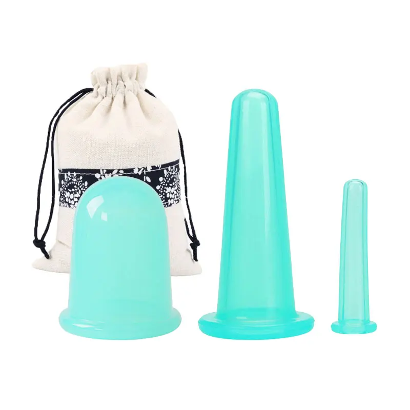 Jar Silicone Vacuum Cupping Cans Massage ventouse anti cellulite Suction Cups Face Body Pain Relief Massage masajeador 3pcs cupping massager massage cup cupping set vacuum facial cupping