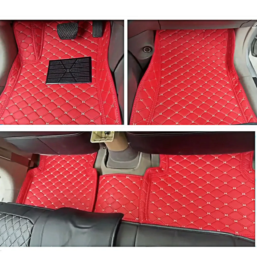 4-piece Set Of Universal Car Floor Mats Pu Floor Mats To Protect