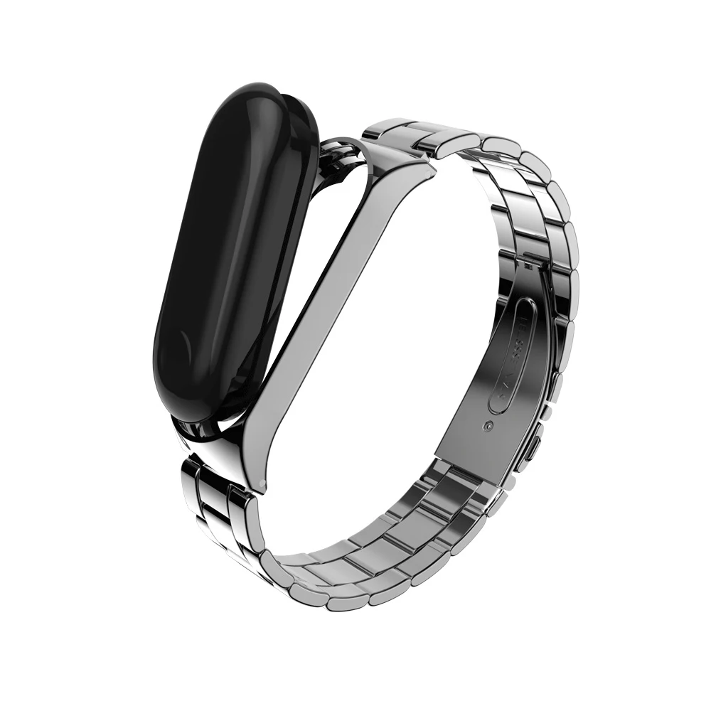 Металлический браслет для Xiaomi Mi band 5 Безвинтовой из нержавеющей стали Band 4 MiBand 3