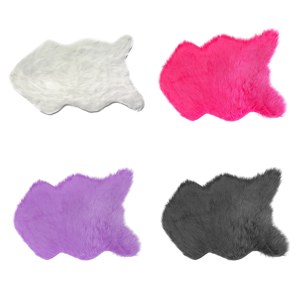 Soft Artificial Sheepskin Carpet For Living Room Kids Bedroom Chair Cover Fluffy Hairy Anti-Slip Faux Fur Rug Floor Mat