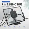 IPad Pro USB C концентратор с 4K HDMI, PD зарядки, светодиодный дисплей, SD/Micro SD кард-ридер, USB 3,0 и 3,5 мм разъем для наушников для Samsung Galaxy Tab S4 ► Фото 1/6