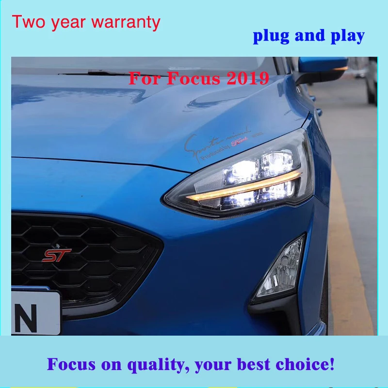 Автомобильный Стайлинг для Ford Focus фары 2019 Новый фокус 5 светодиодный фонарь