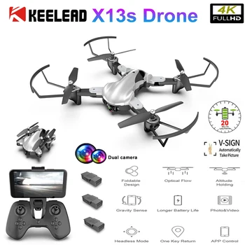 

KEELEAD X13S dual Camera Drone Quadcopter professional 4K WIFI Camera drone long battery Optical Flow Foldable dron VS SG106 E58