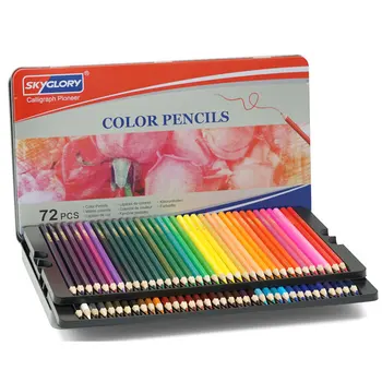 

Oily Color Lead 12/24/36 Color Iron Boxed Wood Pencil Oily Children Graffiti Environmentally Friendly Color Pencil Set