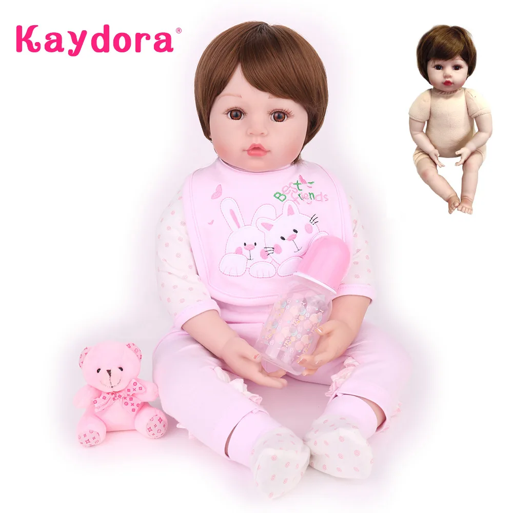 Мягкие силиконовые куклы Новорожденные 55 см милые детские игрушки