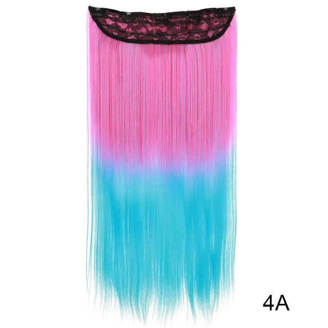 DIFEI Synthetic 24 Inch 5 Clip Long curly Women Clip in Hair Extensions Black Brown High Tempreture Hair Piece #130