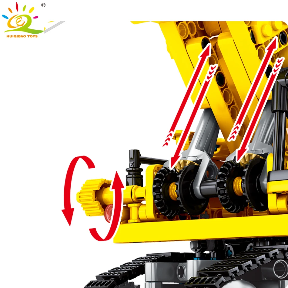 Building Blocks Excavator Machines Kids Figure Toys Gifts Model Collect 841PCS 