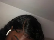 Pelucas de cabello humano peruano para mujeres negras, postizo de ondas profundas con cierre de encaje, 4x4