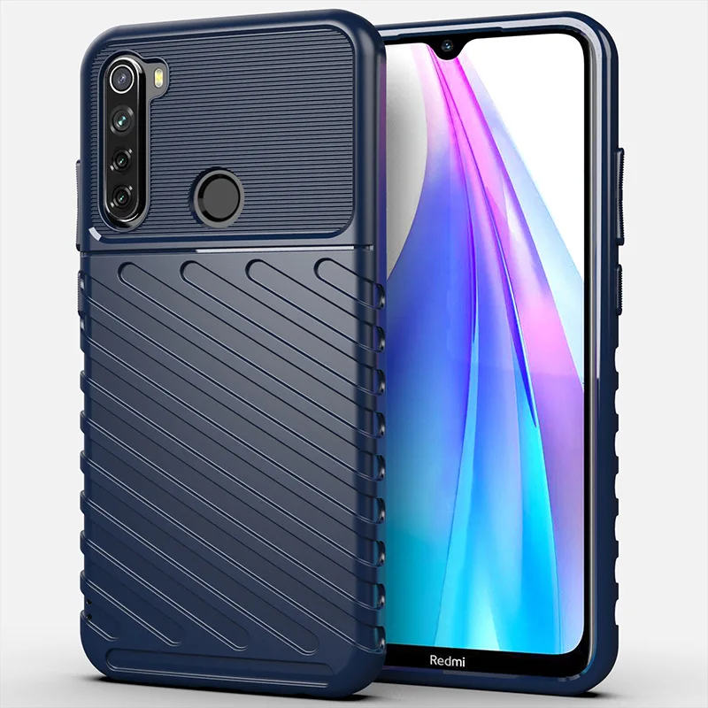 MAKAVO For Xiaomi Redmi Note 8T Case Soft Silicon Rubber Shockproof Back Cover Case For Xiaomi 2