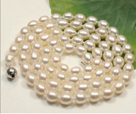 Натуральное белое жемчужное ожерелье с южным морем 49"