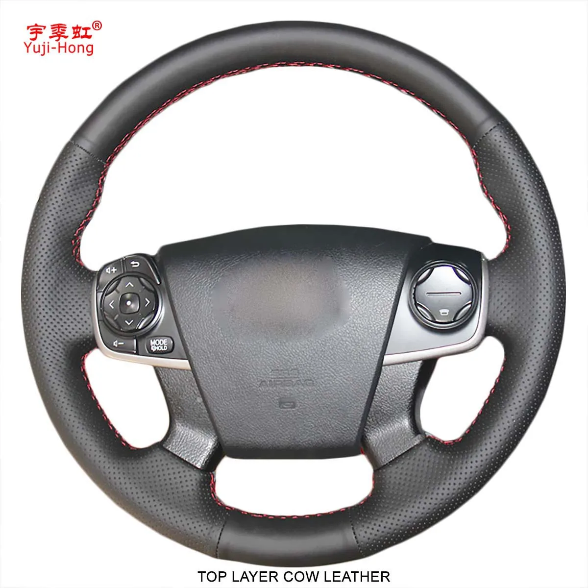 Yujihong Genuine Leather Car Steering Wheel Covers Case For Toyota
