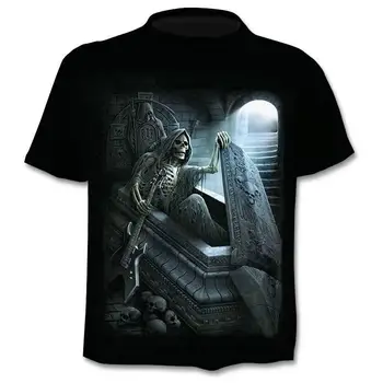 

Drop Ship Summer New 3D Skull T-Shirt Men and Women Hip Hop Funny Casual T-Shirt Short Sleeve O-Neck Top Fashion HarajukuT-Shirt
