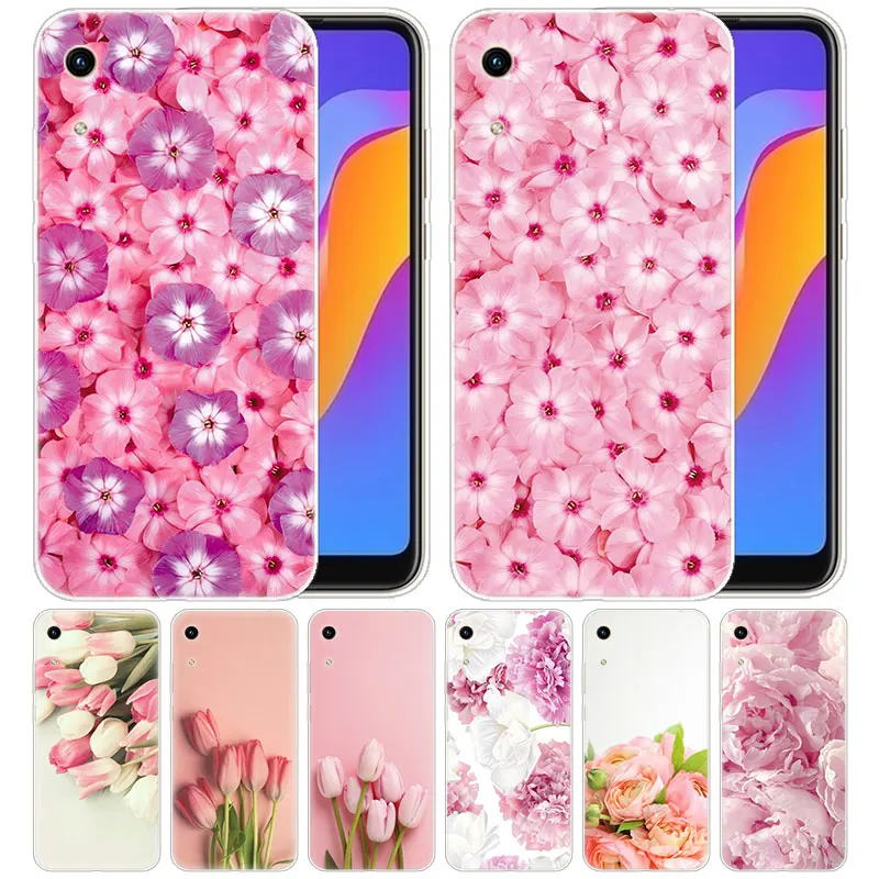 Роскошный мягкий силиконовый чехол Элегантный розовый фиолетовый пион для huawei