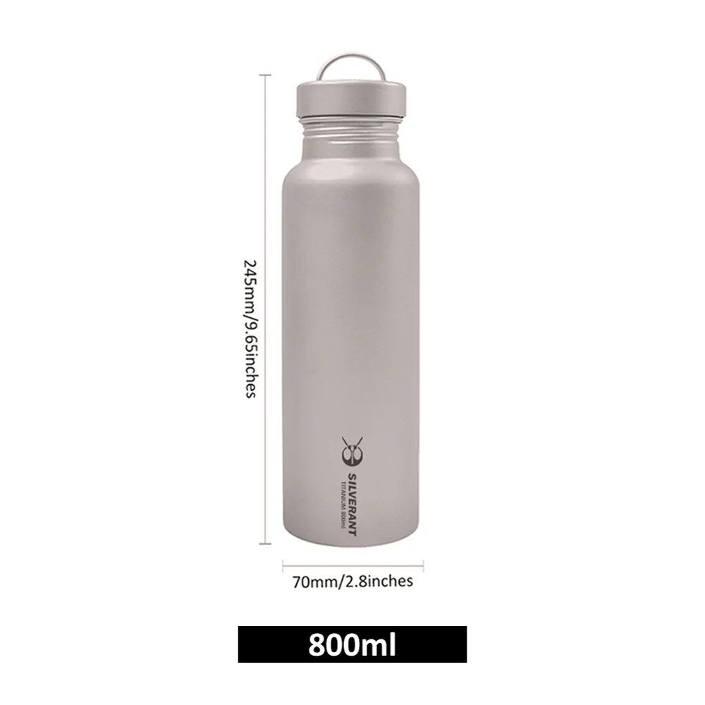 800ml Bottle Silverant легкая титановая бутылка для воды 500 мл / 800 мл для питья на свежем воздухе - Цвет: 800ml Bottle