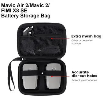 

Mavic Air 2 Battery Storage Bag Portable Shockproof Carrying Case for DJI Mavic Air 2/ Mavic 2 / FIMI X8 SE Battery Accessories