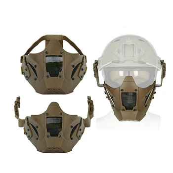 

New Airsoft Iron Warrior Half Face Mask Cs Sling Use With Fast Helmet Protect Cycling