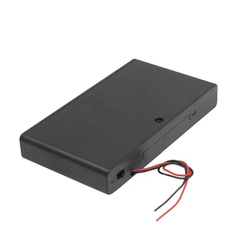 

SODIAL(R) Two Wire Leads ON/OFF Switch Black 8 x 1.5V AA Battery Holder Case w Cover