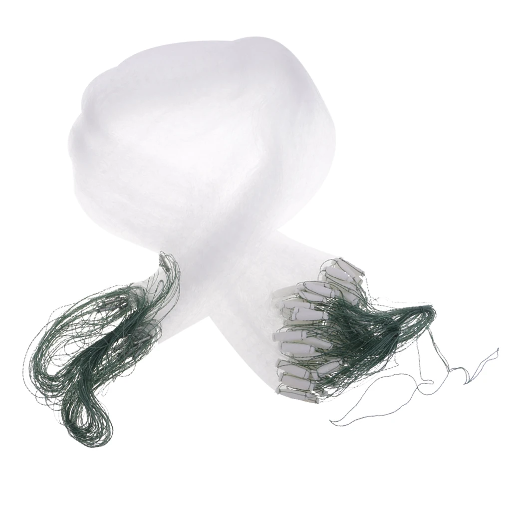 20m Lightweight Monofilament 1 Layer Fishing Gill Net 1cm X 1cm Mesh