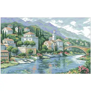 

Italian landscape patterns Counted Cross Stitch 11CT 14CT 18CT DIY Cross Stitch Kit Embroidery Needlework Sets home decor