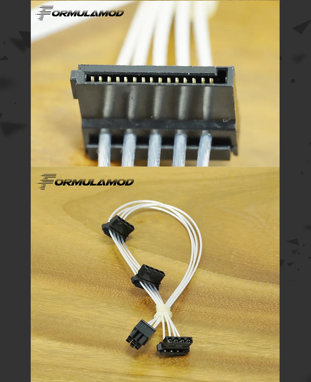 FormulaMod Fm-HDC-SL, Fully Modular PSU Cables, 18AWG Silver Plated, For Corsair RM/SF/HX Series Modular PSU  