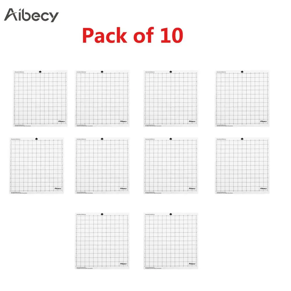 Pack of 10 15 шт. Aibecy коврик для резки 12 дюймов измерительная сетка Repalcement полупрозрачный, полипропилен материал режущий коврик клей коврик DIY инструмент разделочная доска - Цвет: Pack of 10