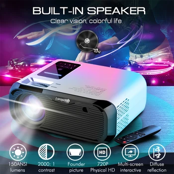 

UNIC E500H 720P HD Projector 1280*720 3500lumens HDMI Home Theatre Android 6.0 Optional Projectors 2.4GWIFI Beamer LCD Proyector